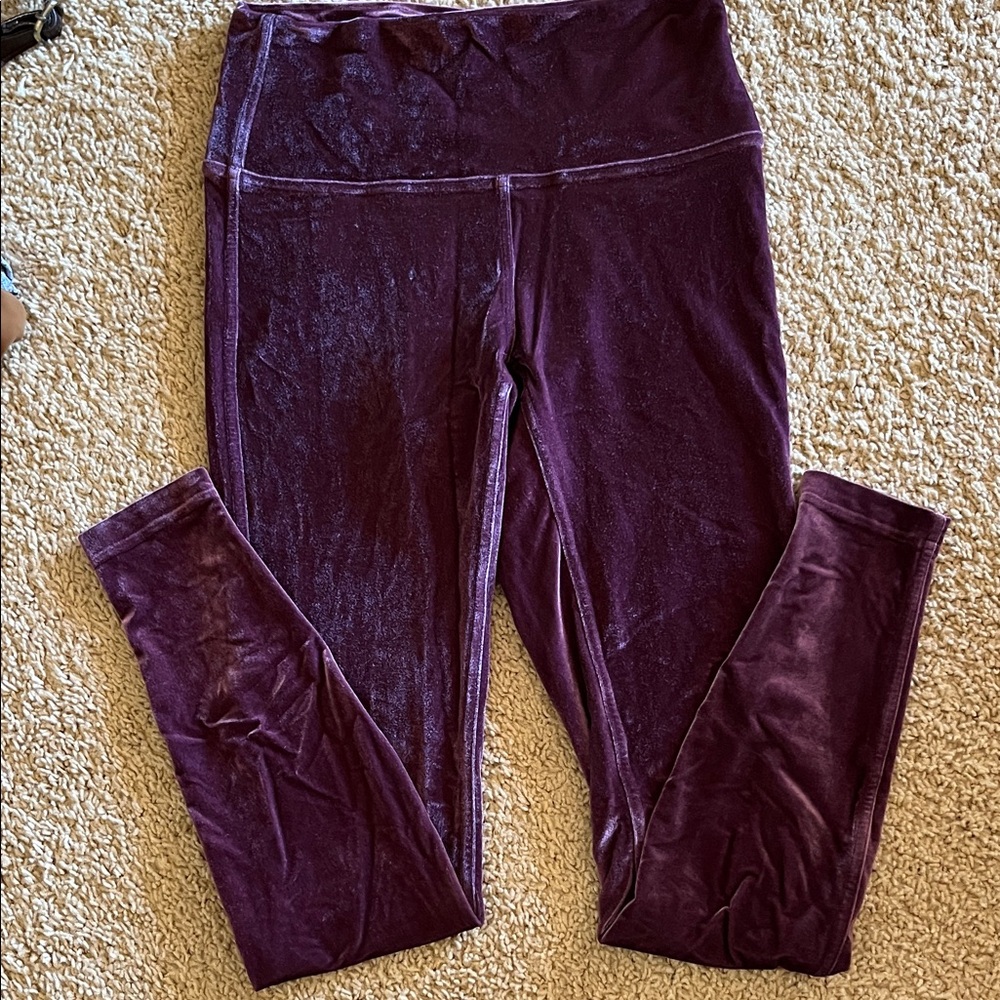 Lululemon Athletica Purple Velvet Leggings